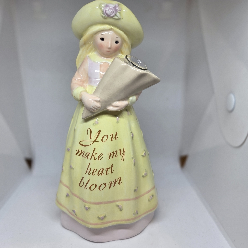 Charming Figurine with Mini Flower holder